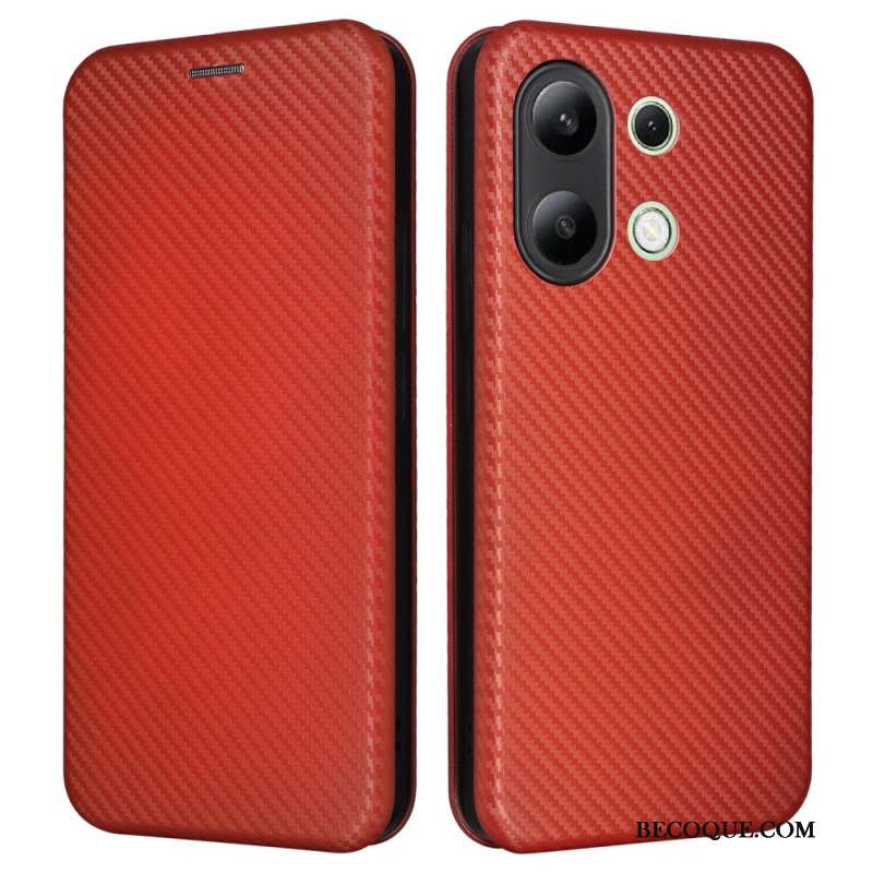 Flip Cover Xiaomi Redmi Note 13 4G Fibre Carbone