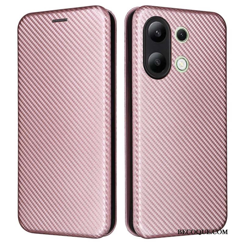 Flip Cover Xiaomi Redmi Note 13 4G Fibre Carbone