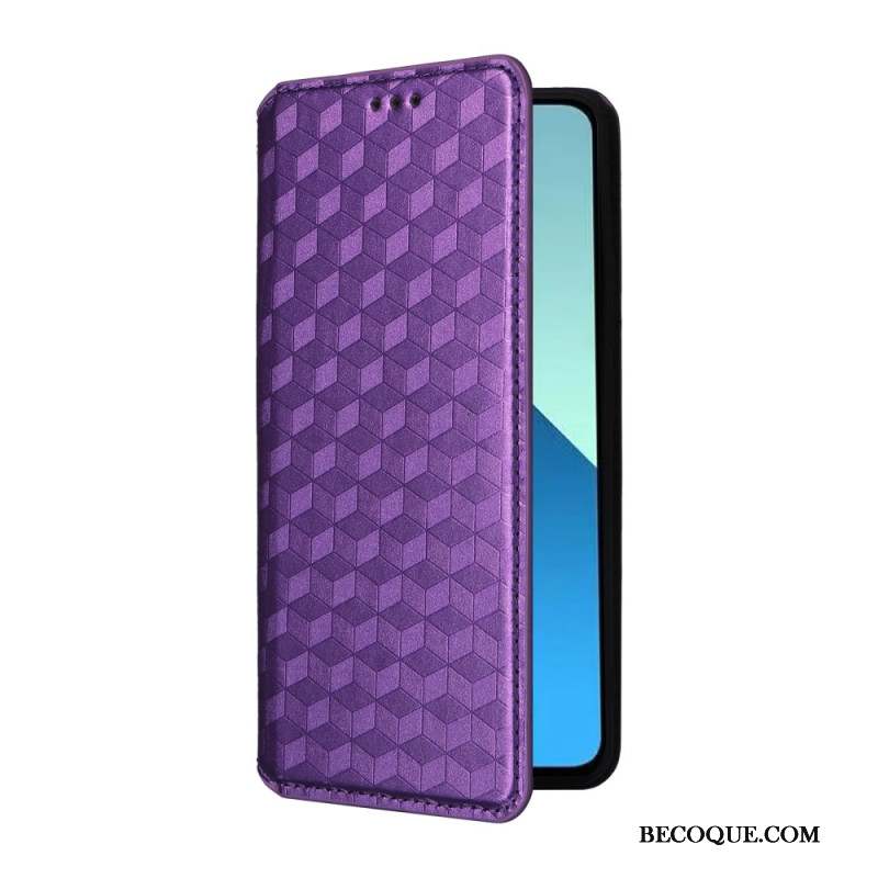 Flip Cover Xiaomi Redmi Note 13 4G Losanges 3D