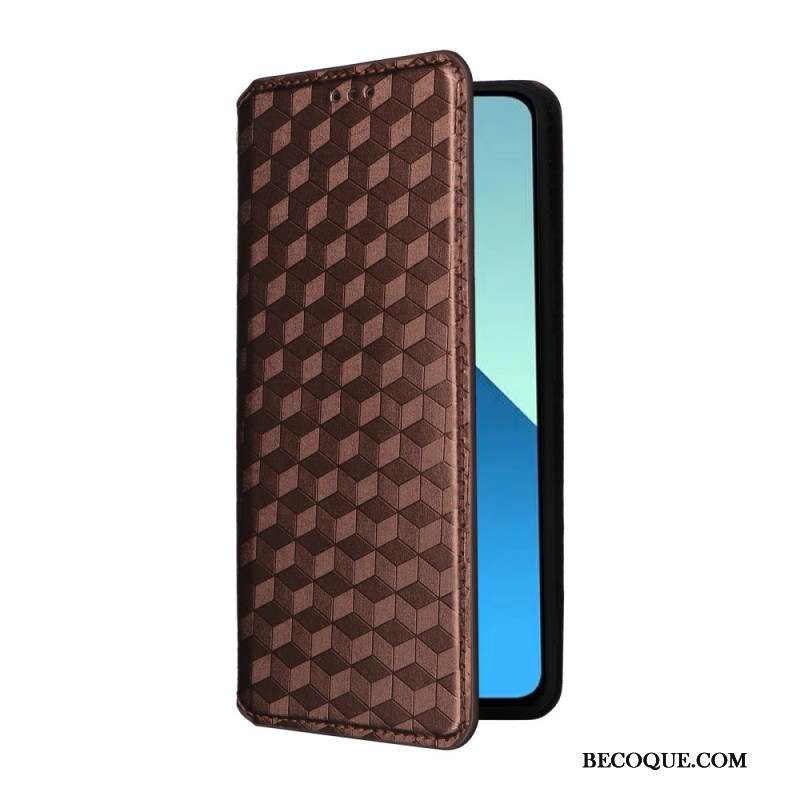 Flip Cover Xiaomi Redmi Note 13 4G Losanges 3D