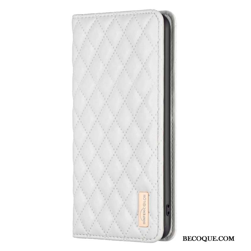 Flip Cover Xiaomi Redmi Note 13 4G Matelassée BINFEN COLOR