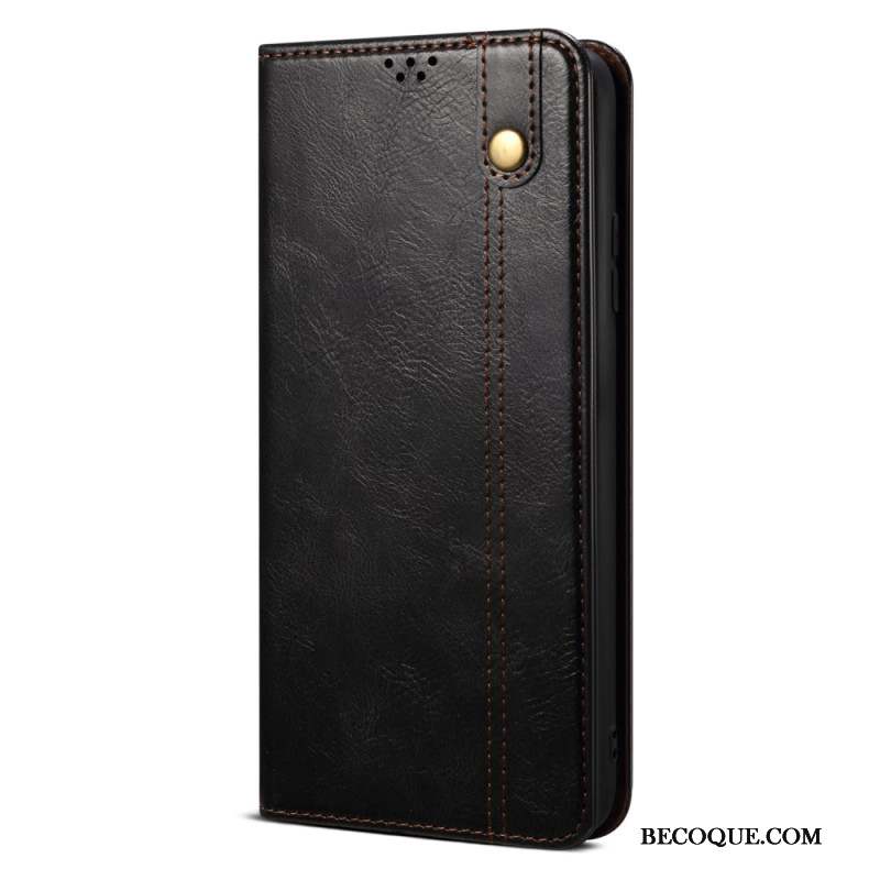 Flip Cover Xiaomi Redmi Note 13 4G Simili Cuir Ciré