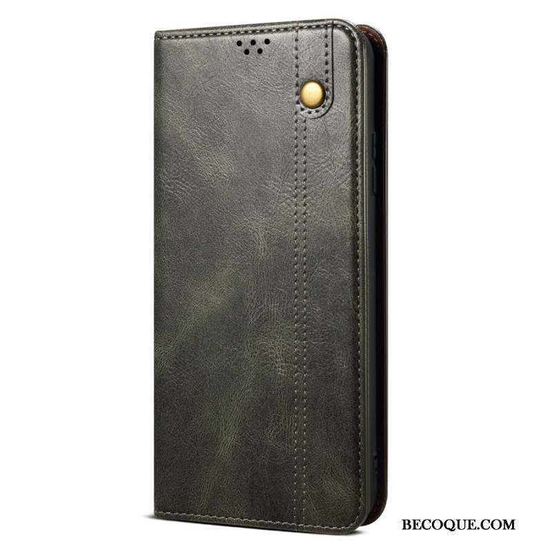 Flip Cover Xiaomi Redmi Note 13 4G Simili Cuir Ciré