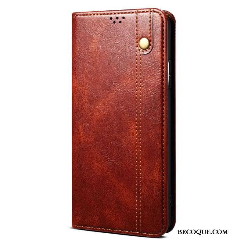 Flip Cover Xiaomi Redmi Note 13 4G Simili Cuir Ciré