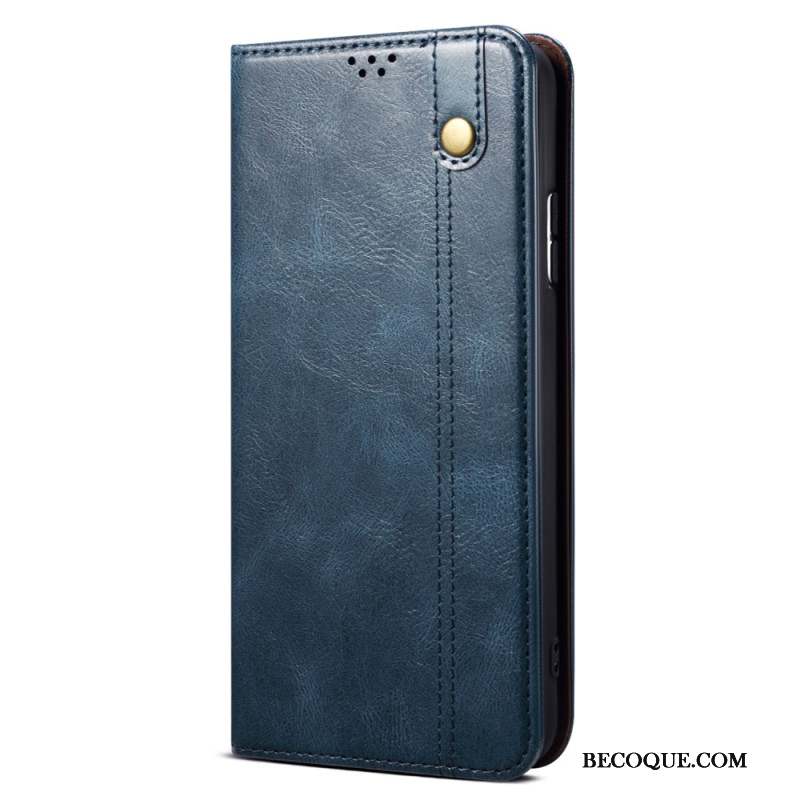 Flip Cover Xiaomi Redmi Note 13 4G Simili Cuir Ciré