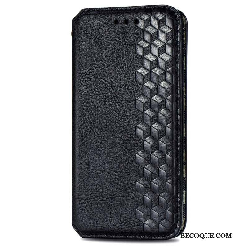 Flip Cover Xiaomi Redmi Note 13 5G Effet Cuir Vintage Losanges