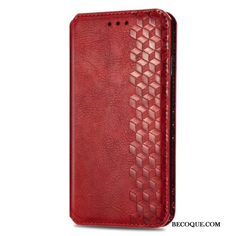 Flip Cover Xiaomi Redmi Note 13 5G Effet Cuir Vintage Losanges