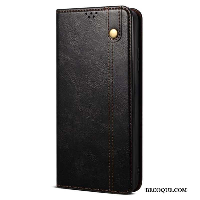 Flip Cover Xiaomi Redmi Note 13 5G Simili Cuir Ciré