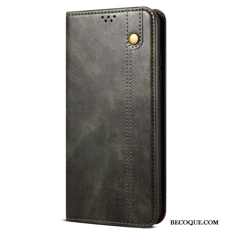 Flip Cover Xiaomi Redmi Note 13 5G Simili Cuir Ciré