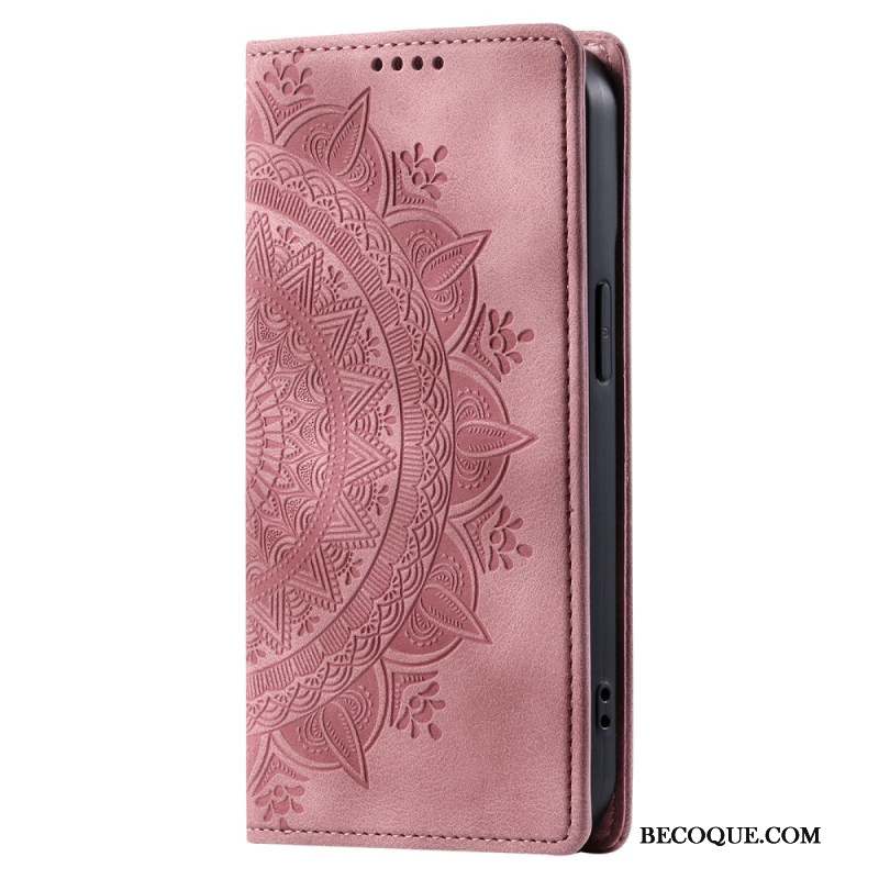 Flip Cover Xiaomi Redmi Note 13 Pro 4G / Poco M6 Pro 4G Effet Daim Mandala