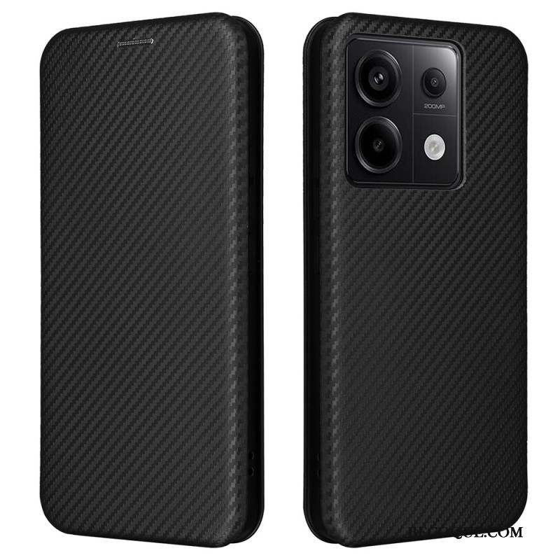 Flip Cover Xiaomi Redmi Note 13 Pro 5G / Poco X6 5G Fibre Carbone