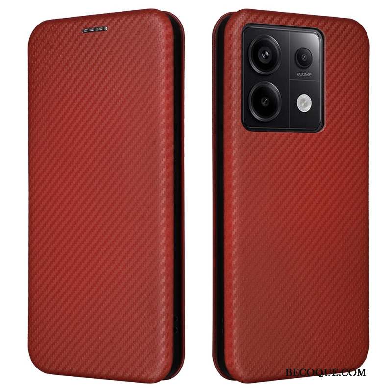 Flip Cover Xiaomi Redmi Note 13 Pro 5G / Poco X6 5G Fibre Carbone