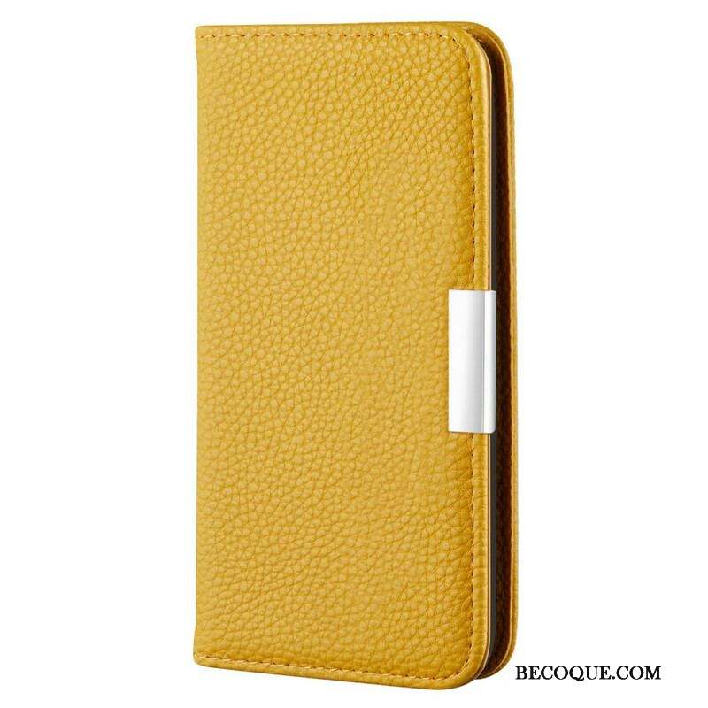 Flip Cover iPhone 13 Mini Simili Cuir Litchi Ultra Chic