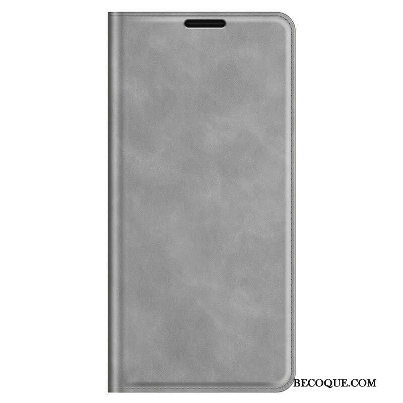 Flip Cover iPhone 13 Pro Max Effet Cuir Douceur Soie