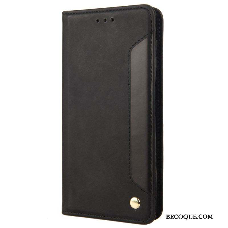 Flip Cover iPhone 14 Bicolore avec Rivet