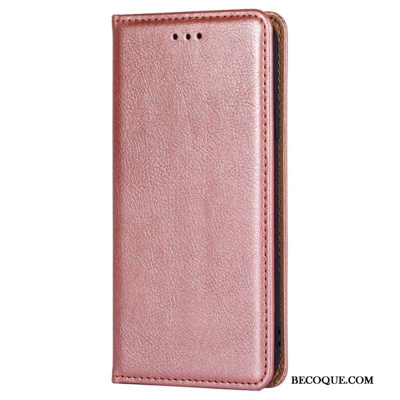 Flip Cover iPhone 14 Simili Cuir Coutures