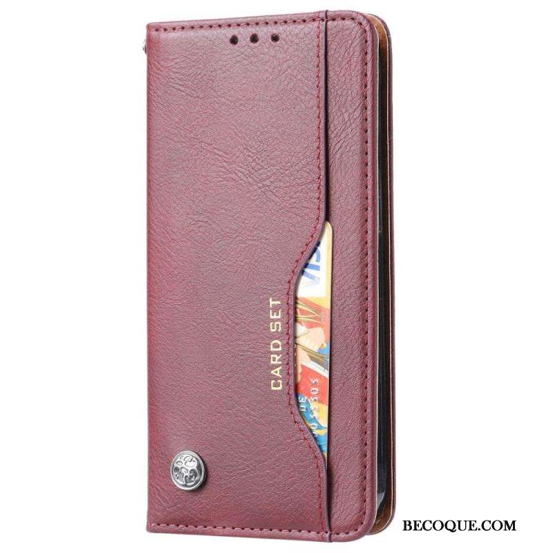 Flip Cover iPhone 14 Simili Cuir Porte-Cartes