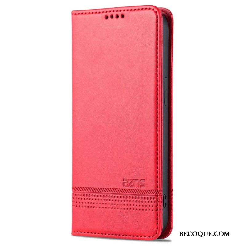 Flip Cover iPhone 14 Style Cuir AZNS