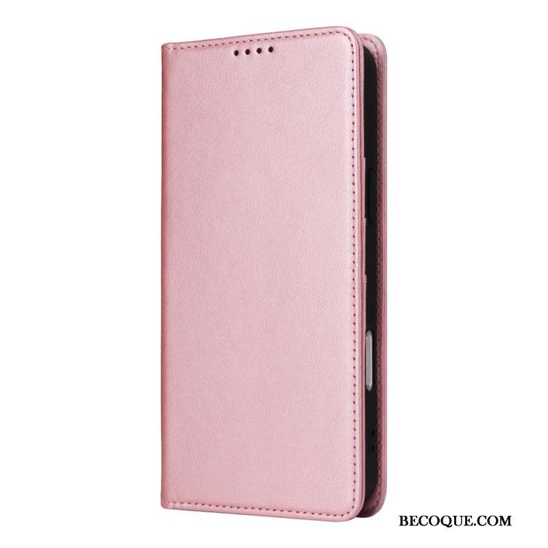 Flip Cover iPhone 16 Pro Effet Cuir Blocage RFID