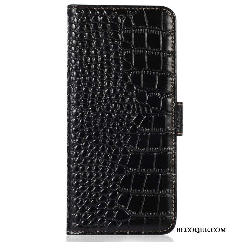 Housse Huawei Nova 11 Pro Texture Crocodile Blocage RFID