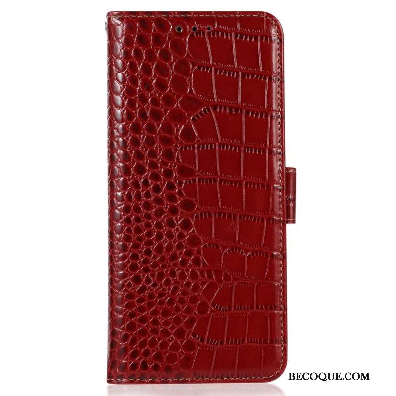 Housse Huawei Nova 11 Pro Texture Crocodile Blocage RFID