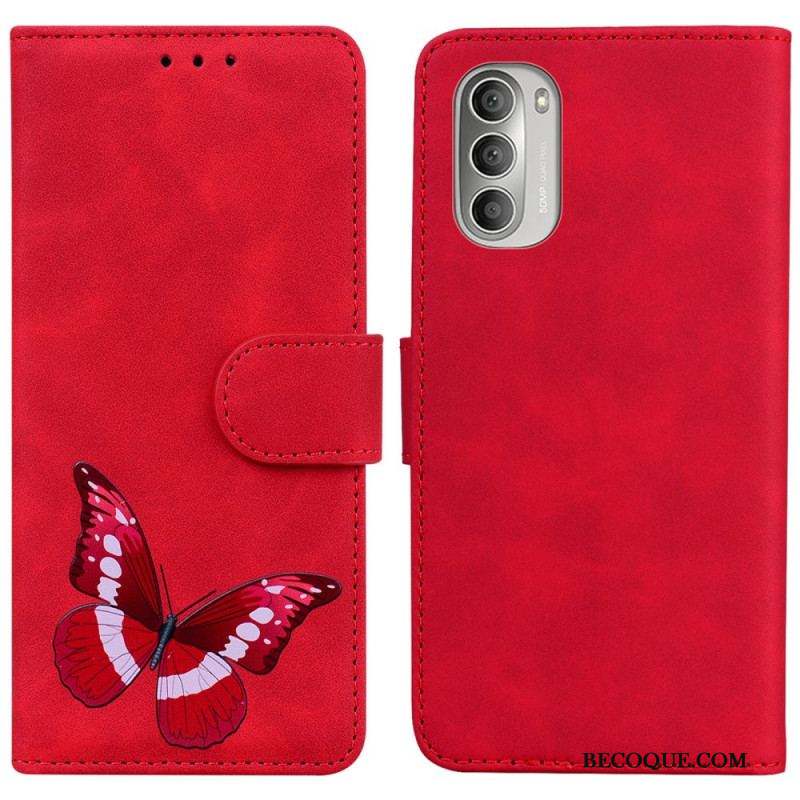 Housse Moto G51 5G Skin-Touch Papillon