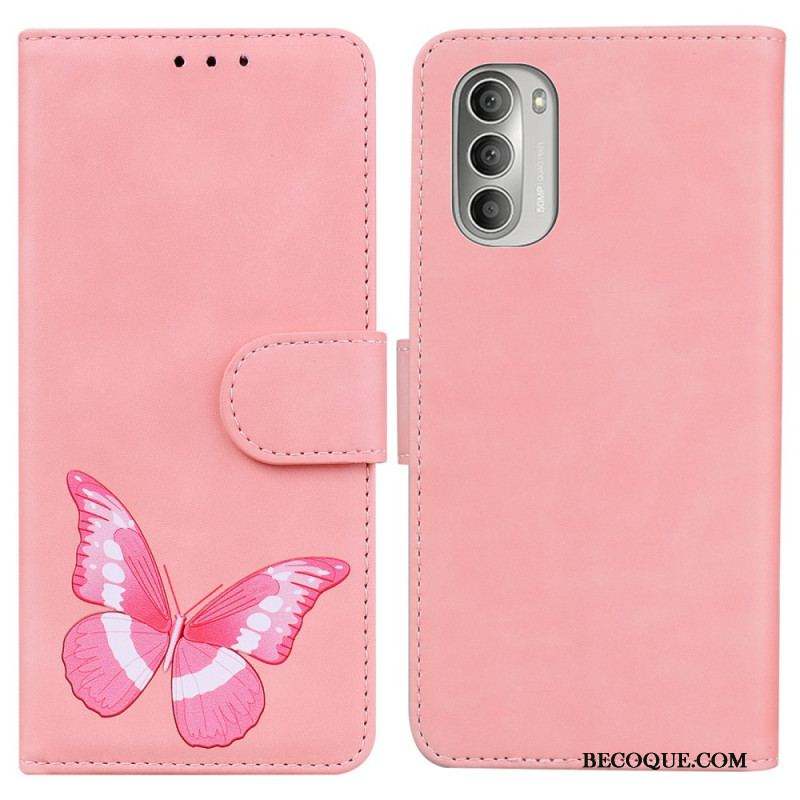 Housse Moto G51 5G Skin-Touch Papillon