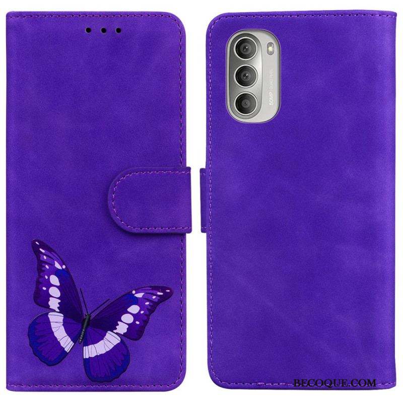 Housse Moto G51 5G Skin-Touch Papillon