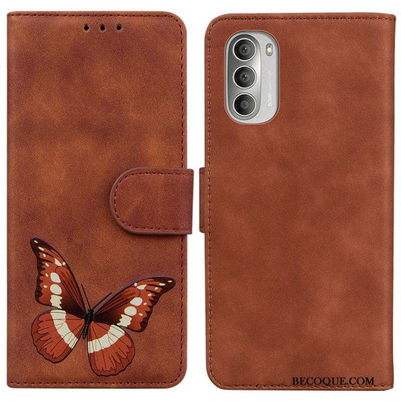 Housse Moto G51 5G Skin-Touch Papillon