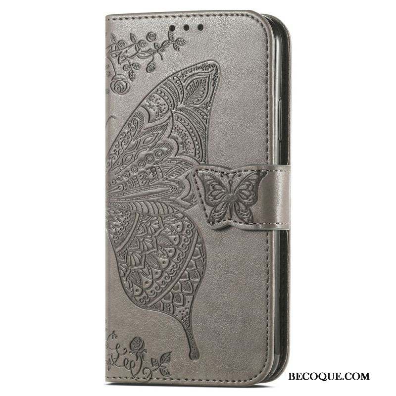 Housse Moto G73 5G Papillon Baroque