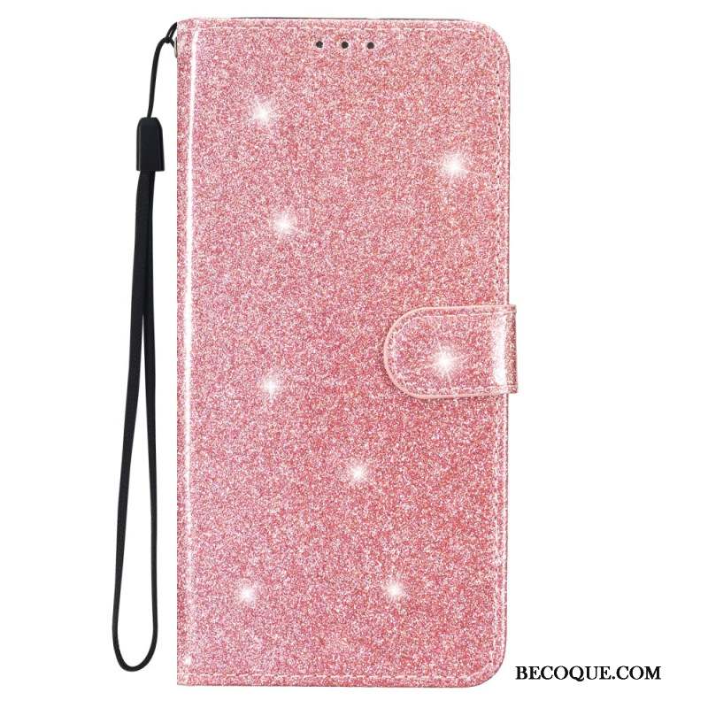 Housse Samsung Galaxy A15 5G Paillettes à Lanière