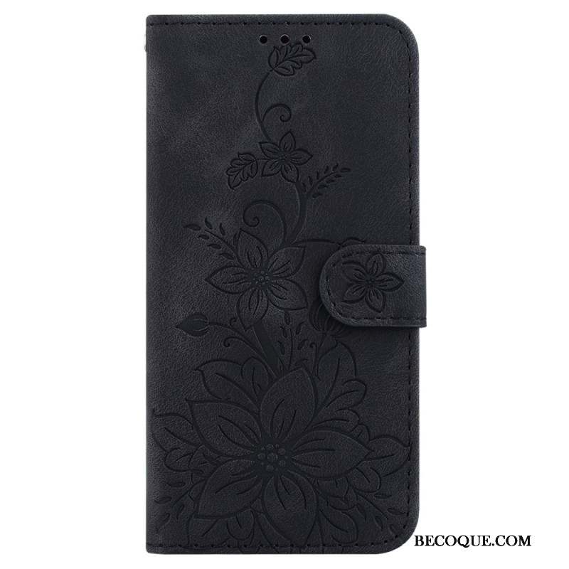 Housse Samsung Galaxy A15 Motif Floral à Lanière