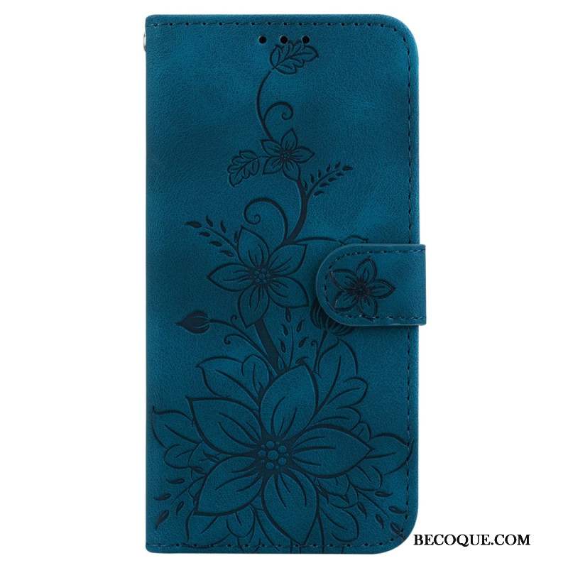 Housse Samsung Galaxy A15 Motif Floral à Lanière