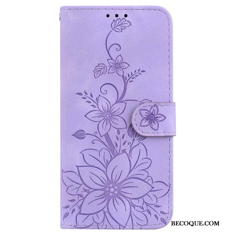 Housse Samsung Galaxy A15 Motif Floral à Lanière