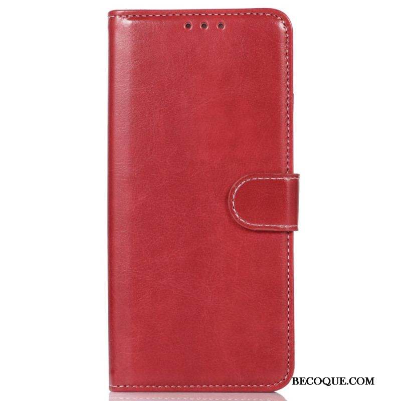 Housse Samsung Galaxy M13 Style Cuir et Coutures