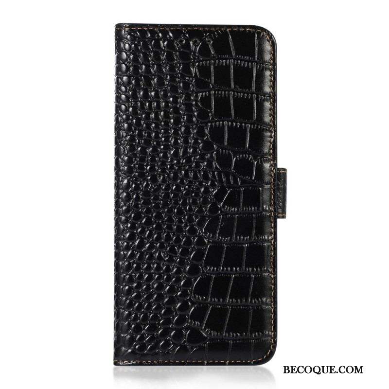 Housse Samsung Galaxy M53 5G Style Crocodile RFID