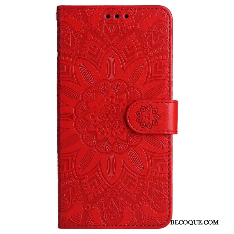 Housse Samsung Galaxy M55 5G Mandala avec Lanière