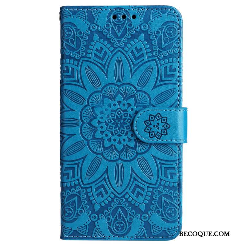 Housse Samsung Galaxy M55 5G Mandala avec Lanière