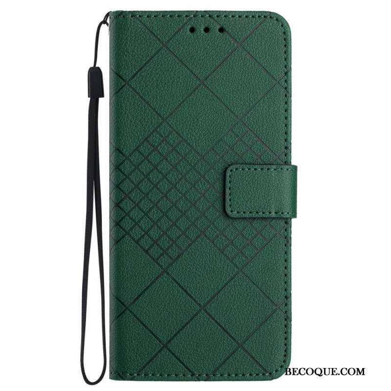 Housse Samsung Galaxy M55 5G Texture Litchi Losanges