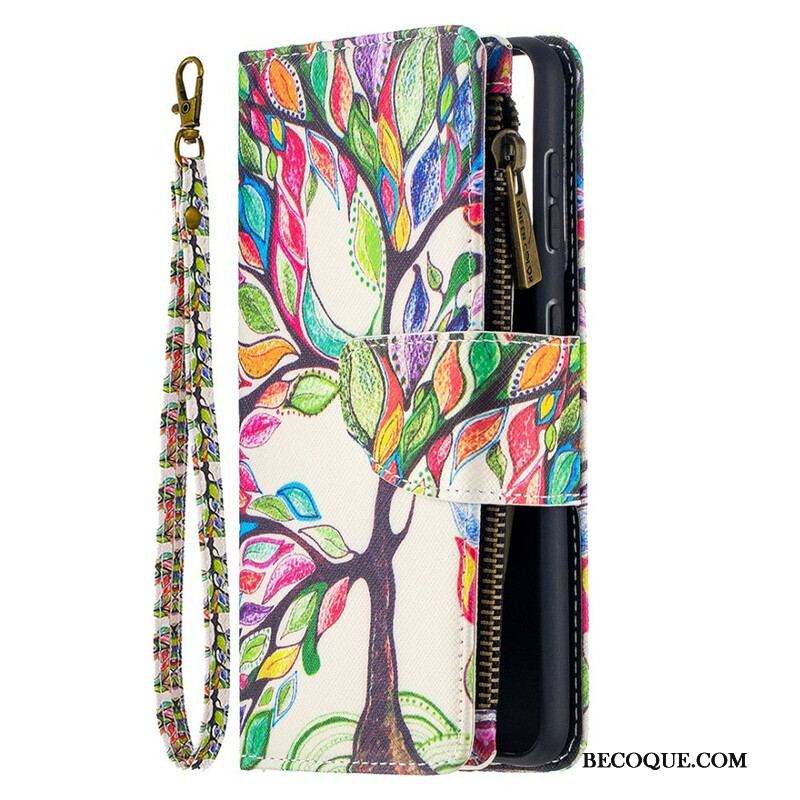 Housse Samsung Galaxy S21 5G Poche Zippée Arbre