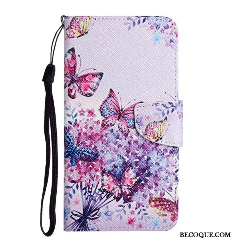 Housse Samsung Galaxy S22 Ultra 5G Bouquet de Fleurs et Papillons