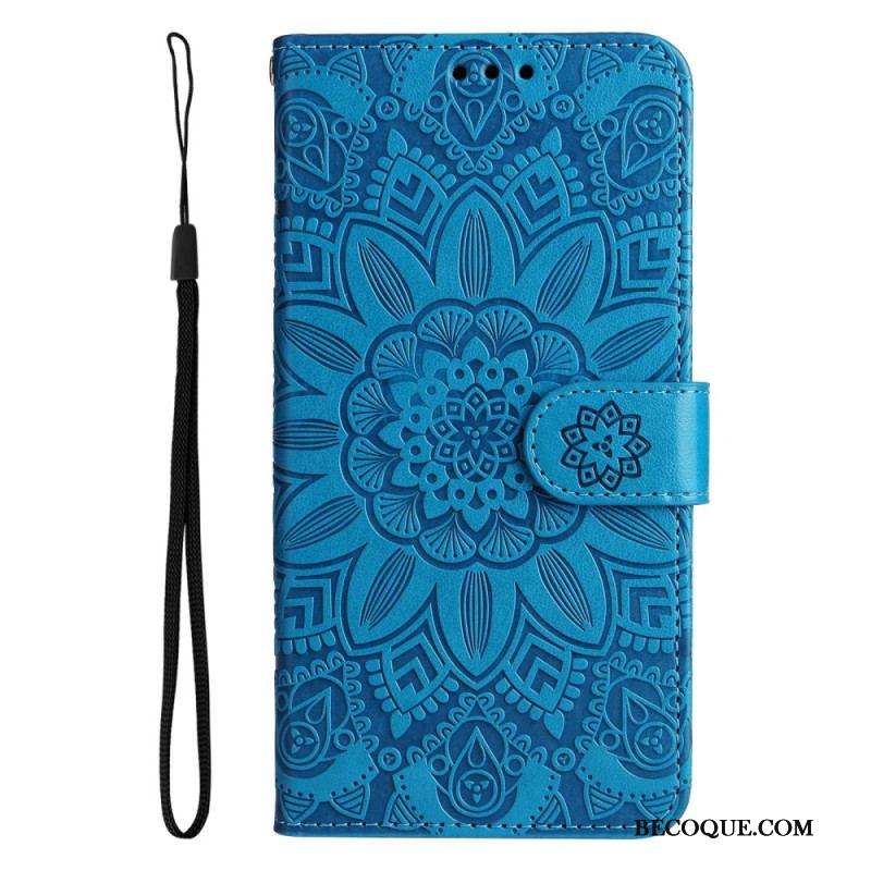 Housse Samsung Galaxy S23 5G Mandala Soleil avec Lanière