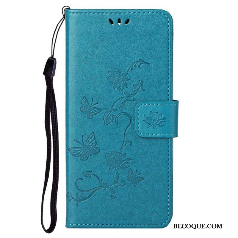 Housse Samsung Galaxy S23 5G Papillons et Fleurs