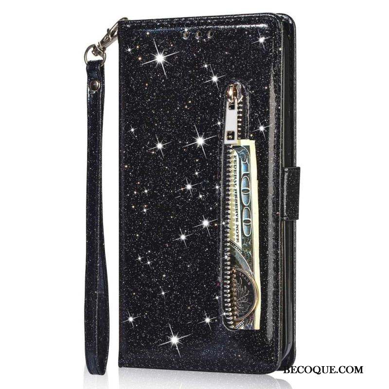 Housse Samsung Galaxy S23 5G Porte-Monnaie Paillettes