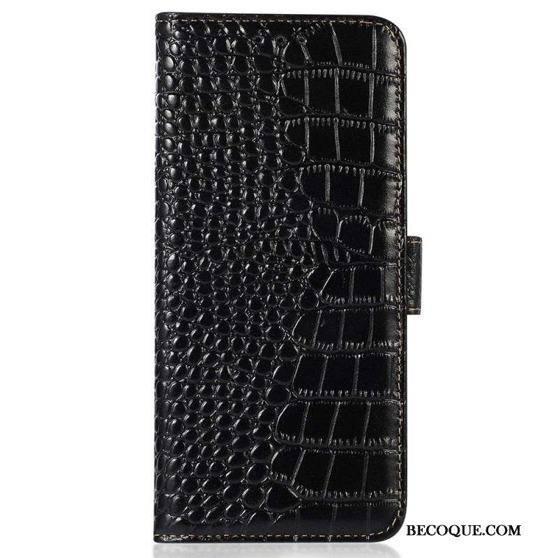 Housse Samsung Galaxy S23 Ultra 5G Style Crocodile RFID