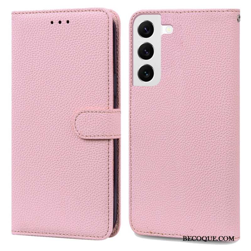 Housse Samsung Galaxy S24 5G Simili Cuir Litchi à Lanière