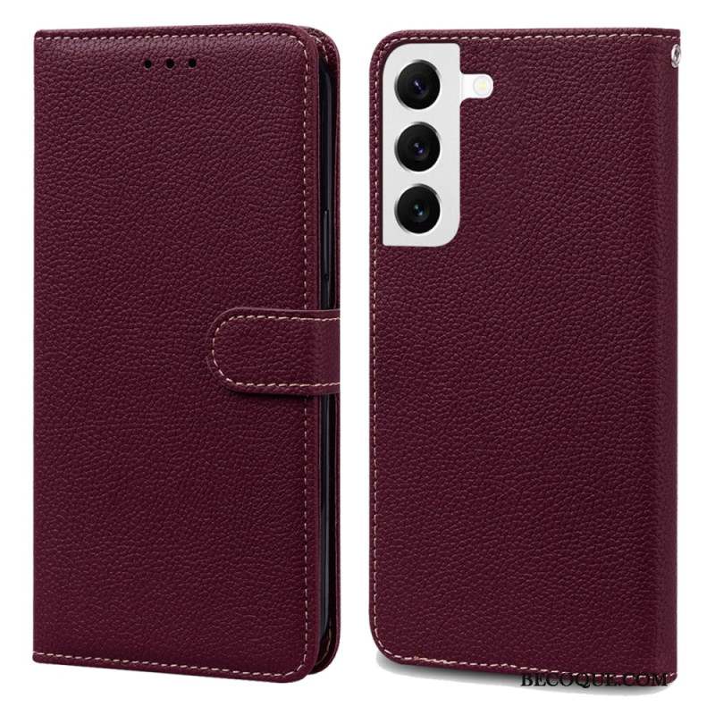 Housse Samsung Galaxy S24 5G Simili Cuir Litchi à Lanière