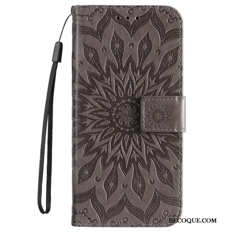 Housse Samsung Galaxy S24 5G Superbe Mandala à Lanière