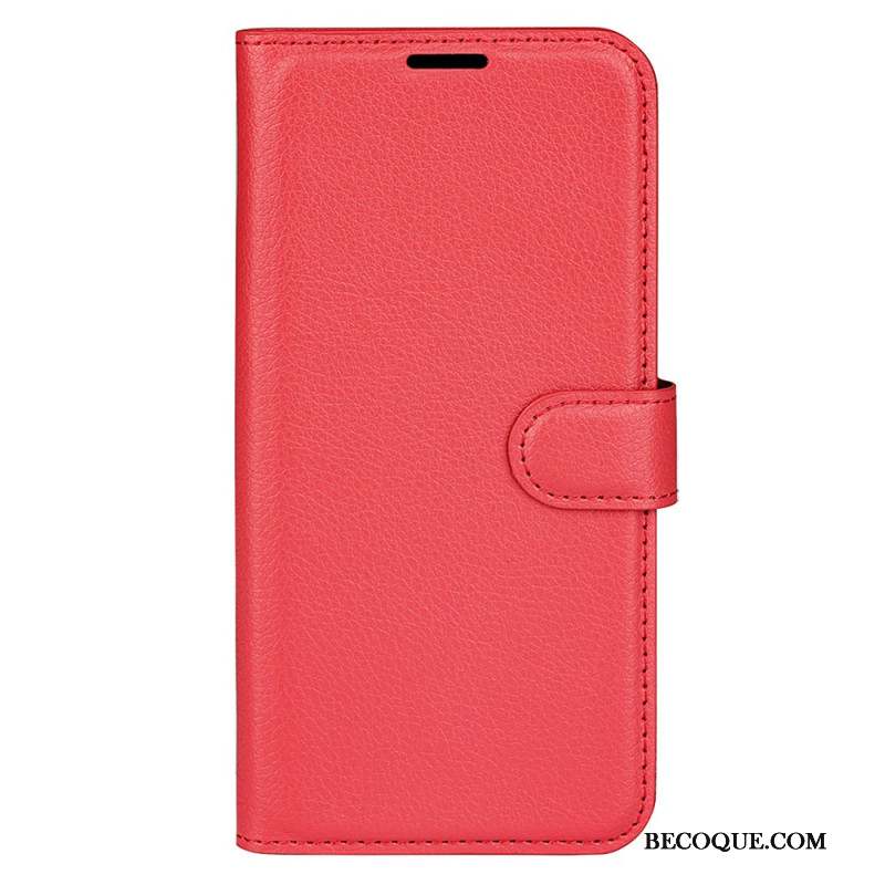 Housse Samsung Galaxy S24 FE Simili Cuir Litchi