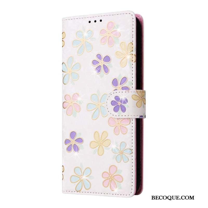 Housse Samsung Galaxy S24 FE blocage RFID Fleurettes